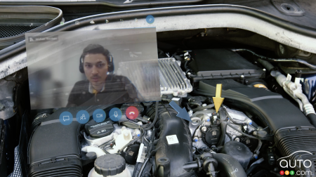 HoloLens 2 screen view