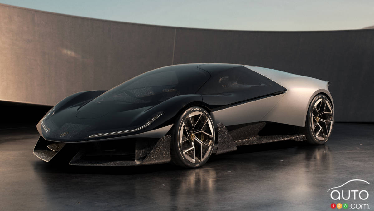 Le concept Lotus Theory 1, trois quarts avant