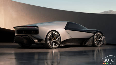 The Lotus Theory 1 Concept, three-quarters rear