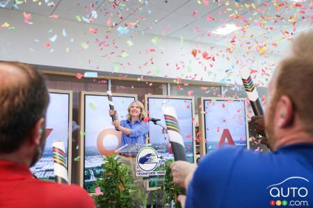 Toyota Kentucky President Susan Elkington, during the announcement regarding assembly of Toyota's future EV in Kentucky