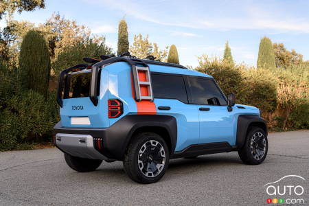 Toyota Compact Cruiser EV concept, three-quarters rear