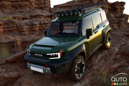 Prototype Toyota Compact Cruiser EV,  trois quarts avant