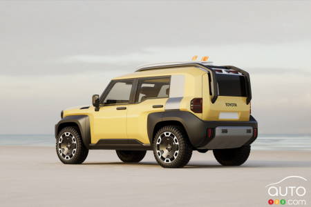 Prototype Toyota Compact Cruiser EV, en jaune