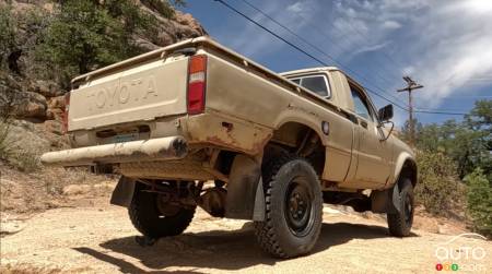 Rear of the million-mile 1980 Toyota Hilux