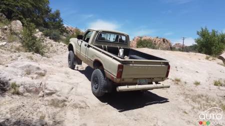 Truck bed of the million-mile 1980 Toyota Hilux