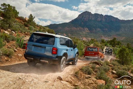 Glimpse of 2024 Toyota Land Cruiser 2024 from the rear