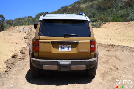 2024 Toyota Land Cruiser, rear, on the trail