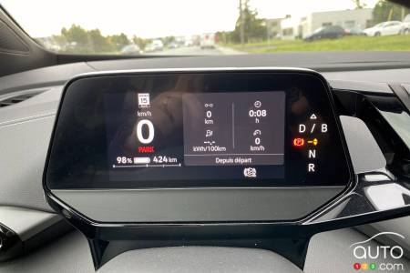 Drver data screen in the 2023 Volkswagen ID.4