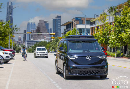 The new Volkswagen ID. Buzz, self-driving test version