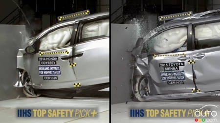 Minivans perform poorly in latest IIHS crash tests (video)
