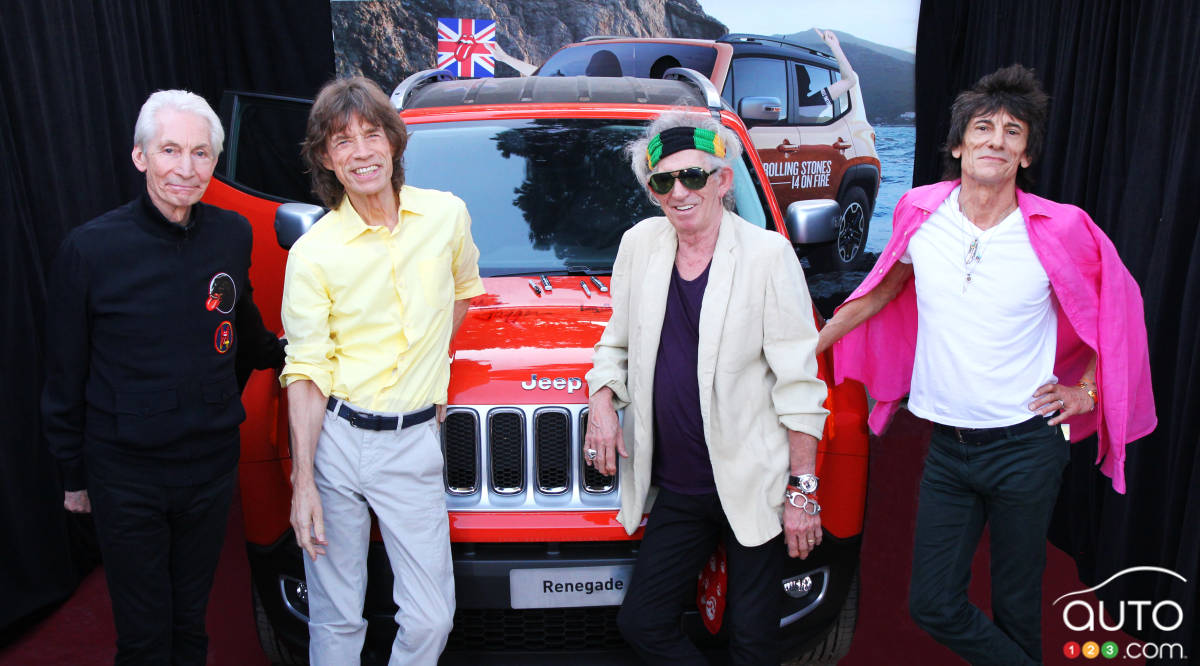 Un Jeep Renegade autographié par les Rolling Stones aux enchères (vidéo)