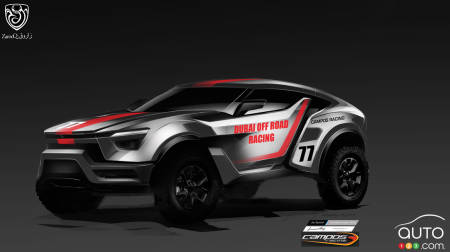 Voici la Zarooq Sand Racer, prête à affronter les dunes de sable du désert!
