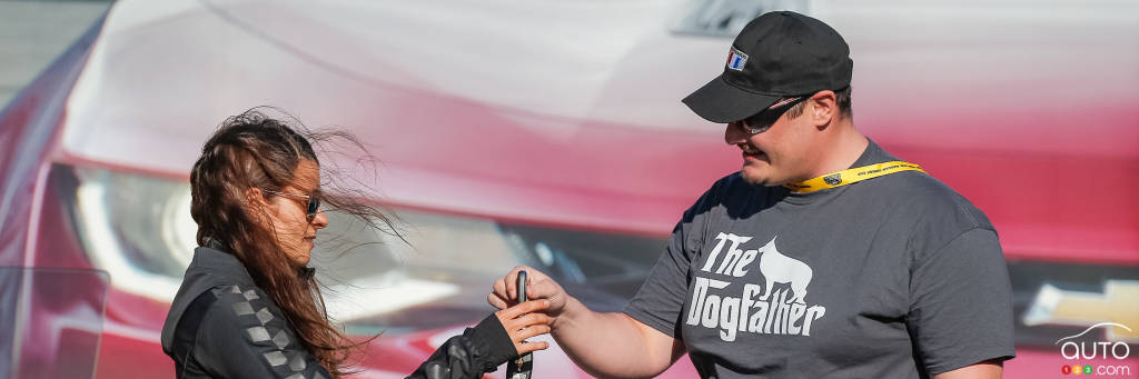 First copy of 2016 Chevrolet Camaro delivered by Danica Patrick