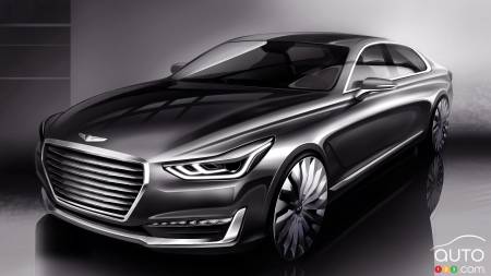 Hyundai previews future Genesis G90 luxury sedan
