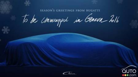 Bugatti posts Christmas card with Chiron teaser