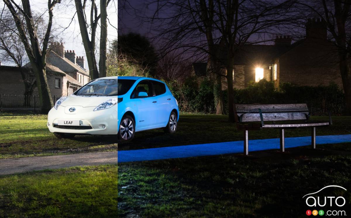 Nissan, le premier à utiliser de la peinture brillant dans le noir