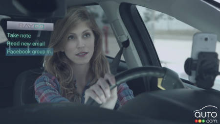 RayGo: Text and drive with both hands on the wheel!