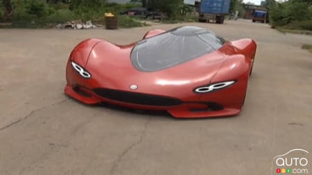 Young man in China builds his own electric supercar