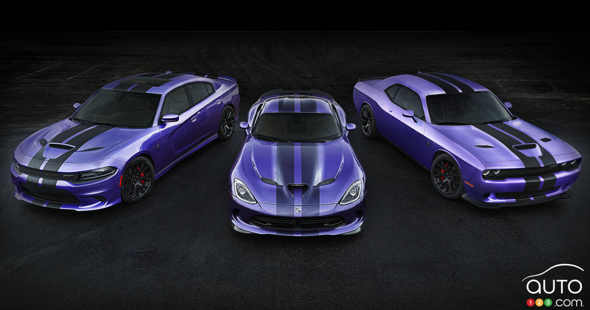 Dodge Charger and Challenger SRT Hellcat models get their stripes