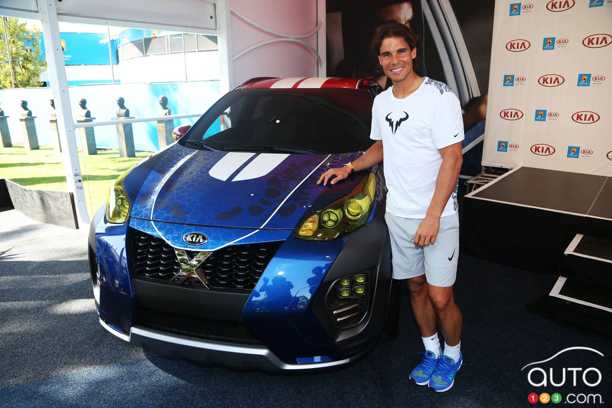 Le Kia X-car a été dévoilé par le joueur de tennis Rafael Nadal