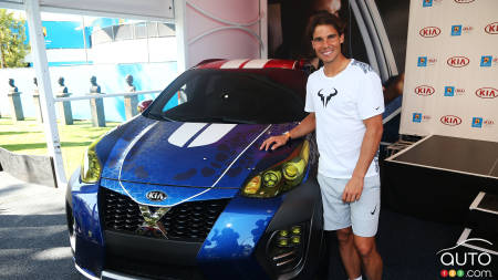 Le Kia X-car a été dévoilé par le joueur de tennis Rafael Nadal