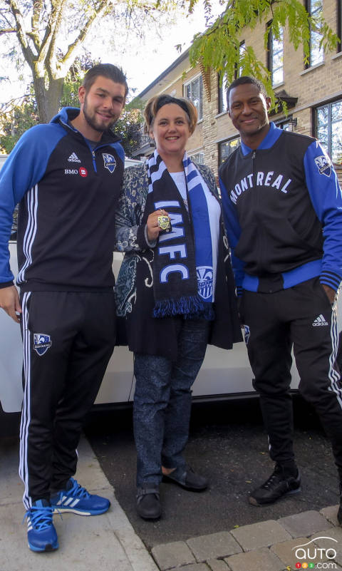 She Receives a 2017 Kia Sportage Delivered by Montreal Impact Players