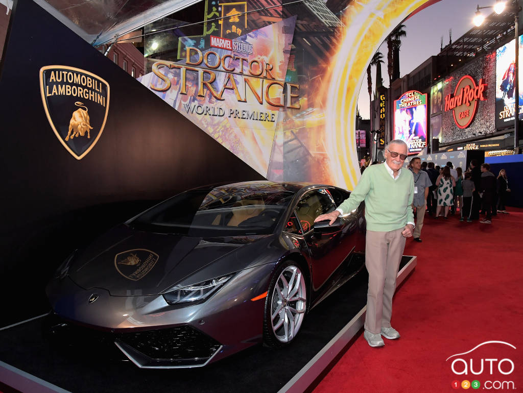La Lamborghini Huracàn du Dr. Strange avec Stan Lee