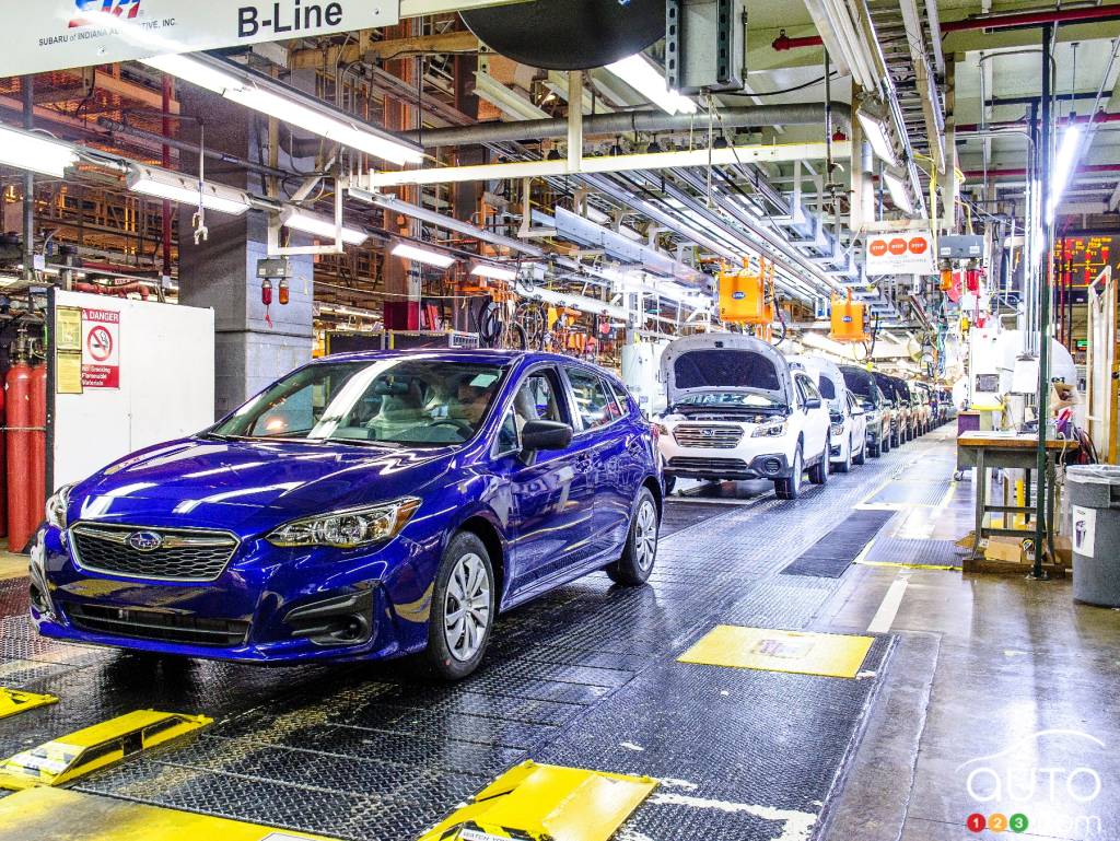 The first Subaru Impreza to be built in America