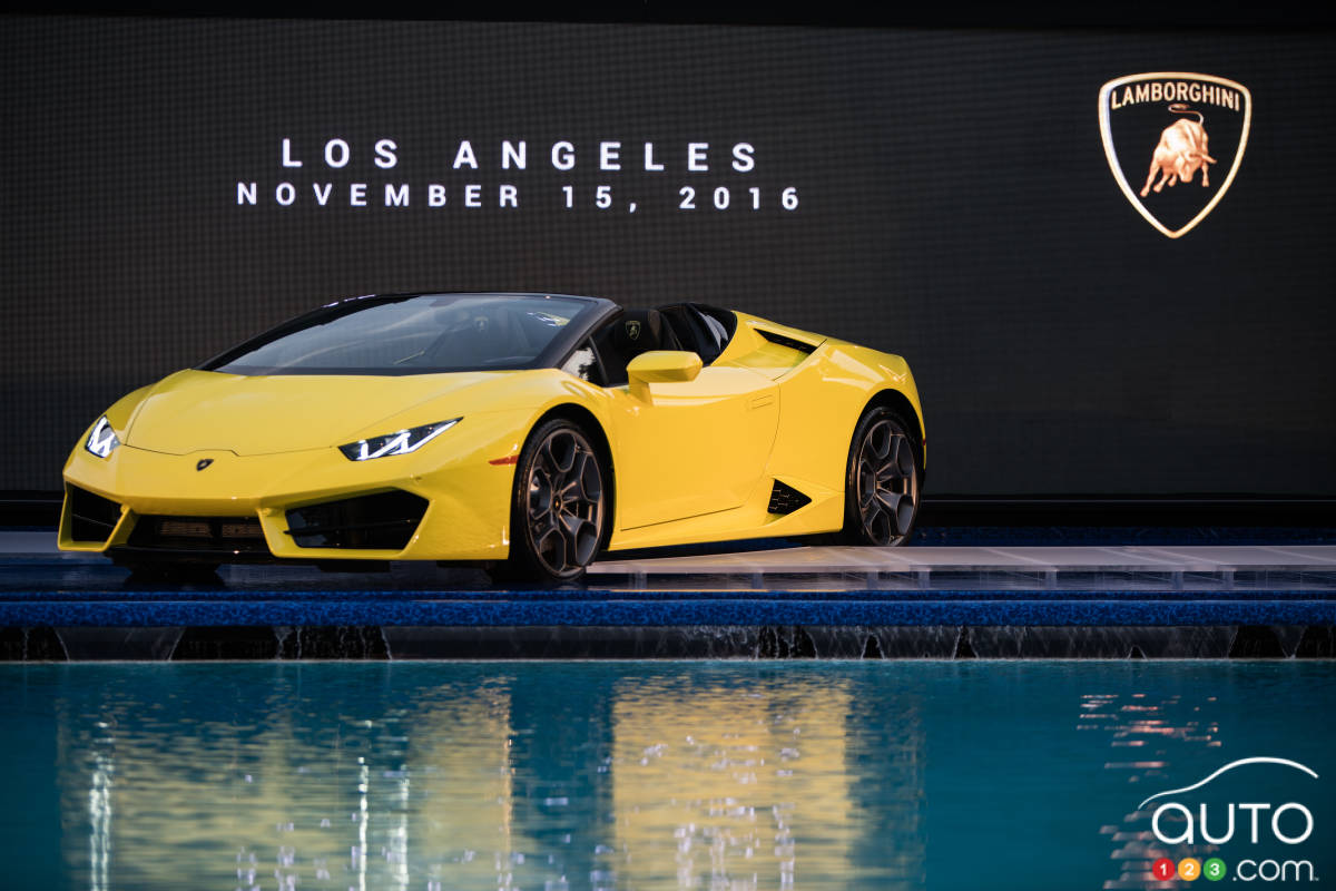 Los Angeles 2016 : la Lamborghini Huracán Spyder à propulsion en vedette (vidéo)