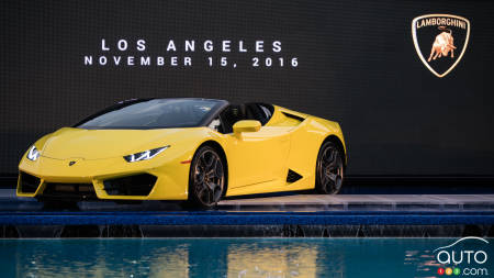 Los Angeles 2016 : la Lamborghini Huracán Spyder à propulsion en vedette (vidéo)
