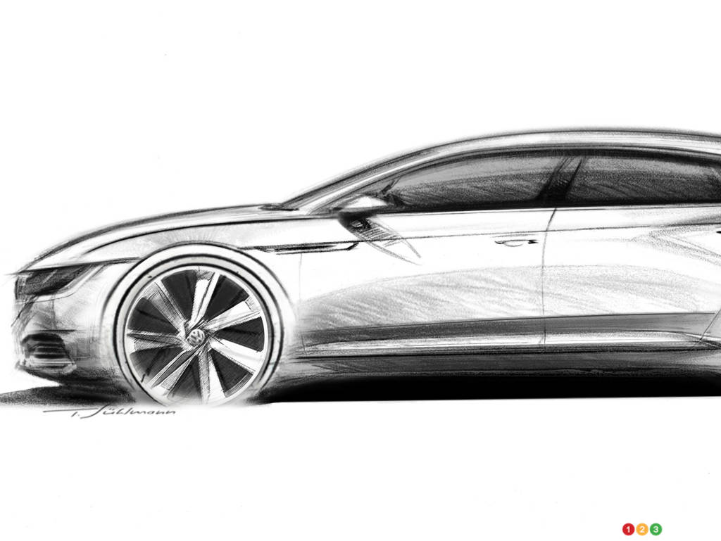 Croquis de la nouvelle Volkswagen Arteon