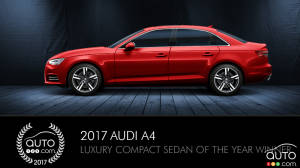 2017 Audi A4, Auto123.com’s Luxury Compact Sedan of the Year