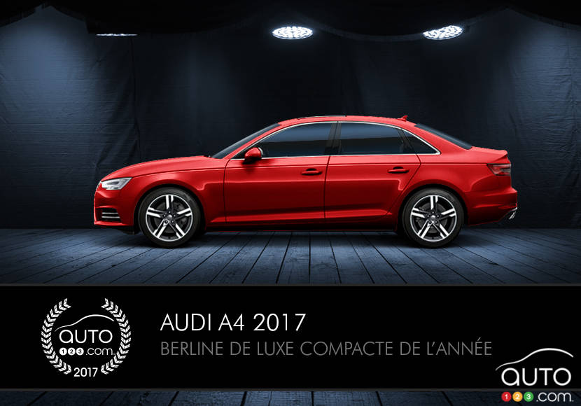 L’Audi A4 2017, berline de luxe compacte de l’année selon Auto123.com