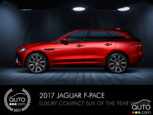 2017 Jaguar F-PACE, Auto123.com’s Luxury Compact SUV of the Year