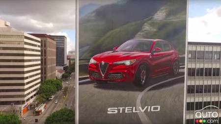 L’Alfa Romeo Stelvio se paie une affiche géante à Los Angeles (vidéo)