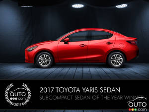 2017 Toyota Yaris is Auto123.com’s Subcompact Sedan of the Year