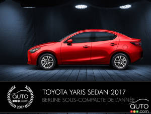 La Toyota Yaris 2017, berline sous-compacte de l’année selon Auto123.com