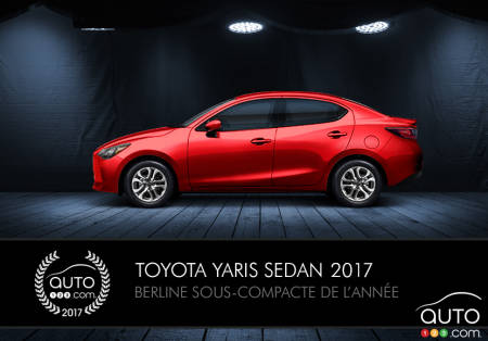 La Toyota Yaris 2017, berline sous-compacte de l’année selon Auto123.com