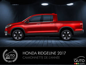 La Honda Ridgeline 2017, camionnette de l’année selon Auto123.com