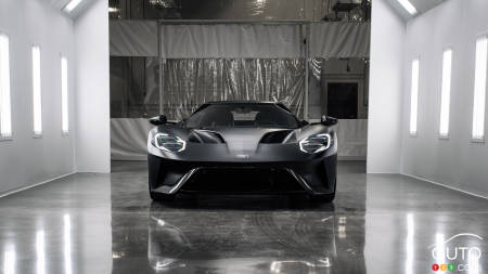 New 2017 Ford GT, winner at Le Mans, starts to roll off the assembly line