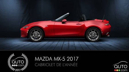 La Mazda MX-5, cabriolet de l’année selon Auto123.com