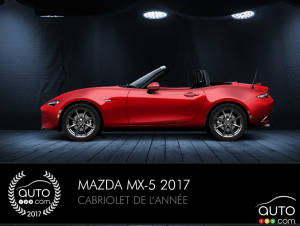 La Mazda MX-5, cabriolet de l’année selon Auto123.com