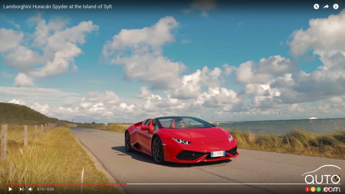 Lamborghini Huracán Spyder hits the Island of Sylt (video)