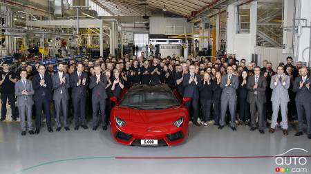Lamborghini Aventador production hits 5,000 units