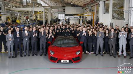 Déjà 5000 Lamborghini Aventador produites!