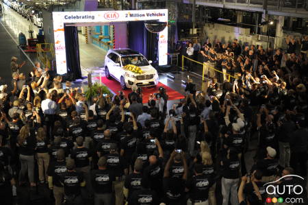 Kia a assemblé son deux millionième véhicule aux États-Unis