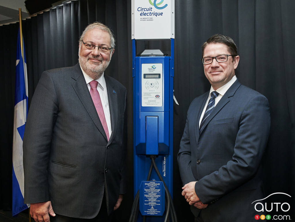 Pierre Arcand, the Minister of Energy and Natural Resources and Minister responsible for the Northern Plan, and Éric Martel, President and CEO of Hydro-Québec