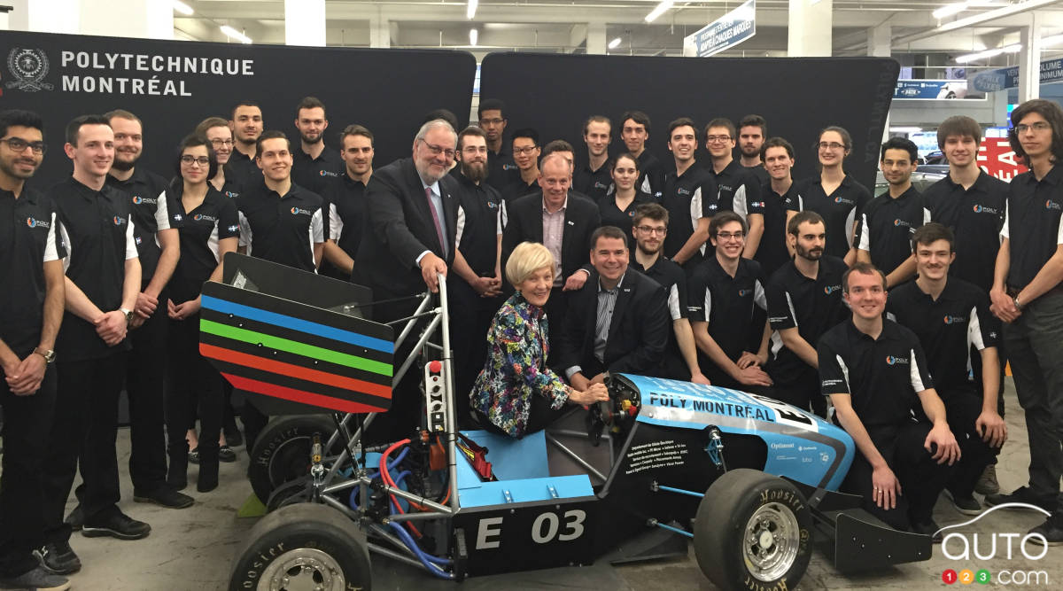 Polytechnique Montréal dévoile une formule de course 100 % électrique