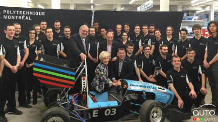 Polytechnique Montréal dévoile une formule de course 100 % électrique