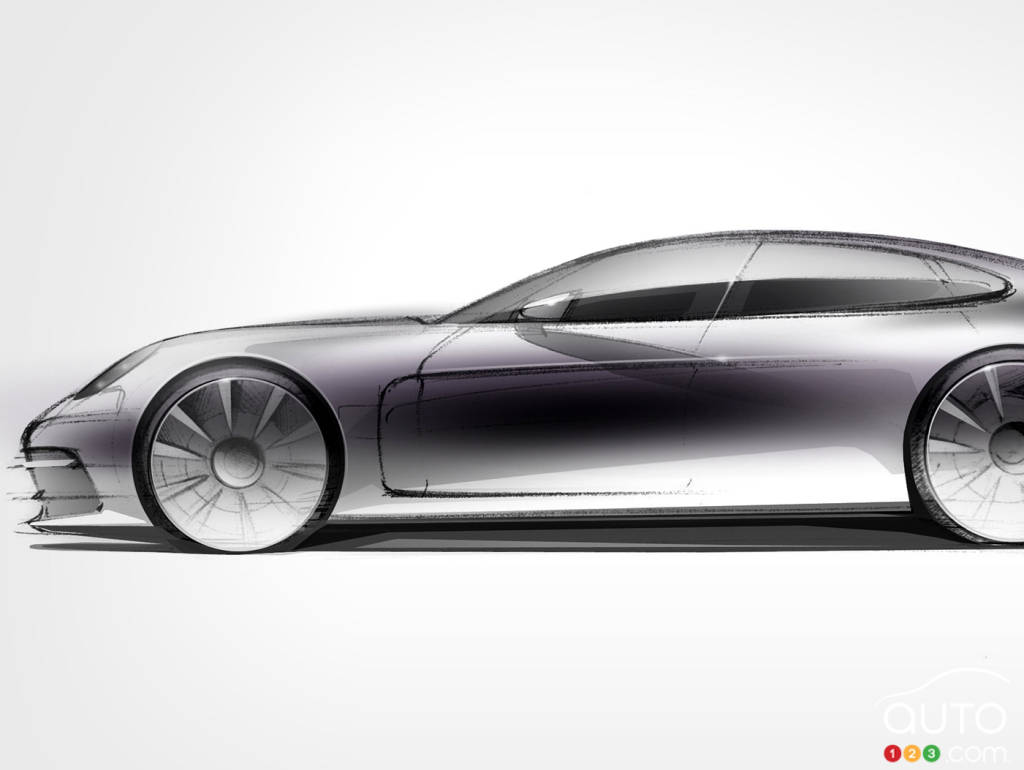 Esquisse le la nouvelle Porsche Panamera